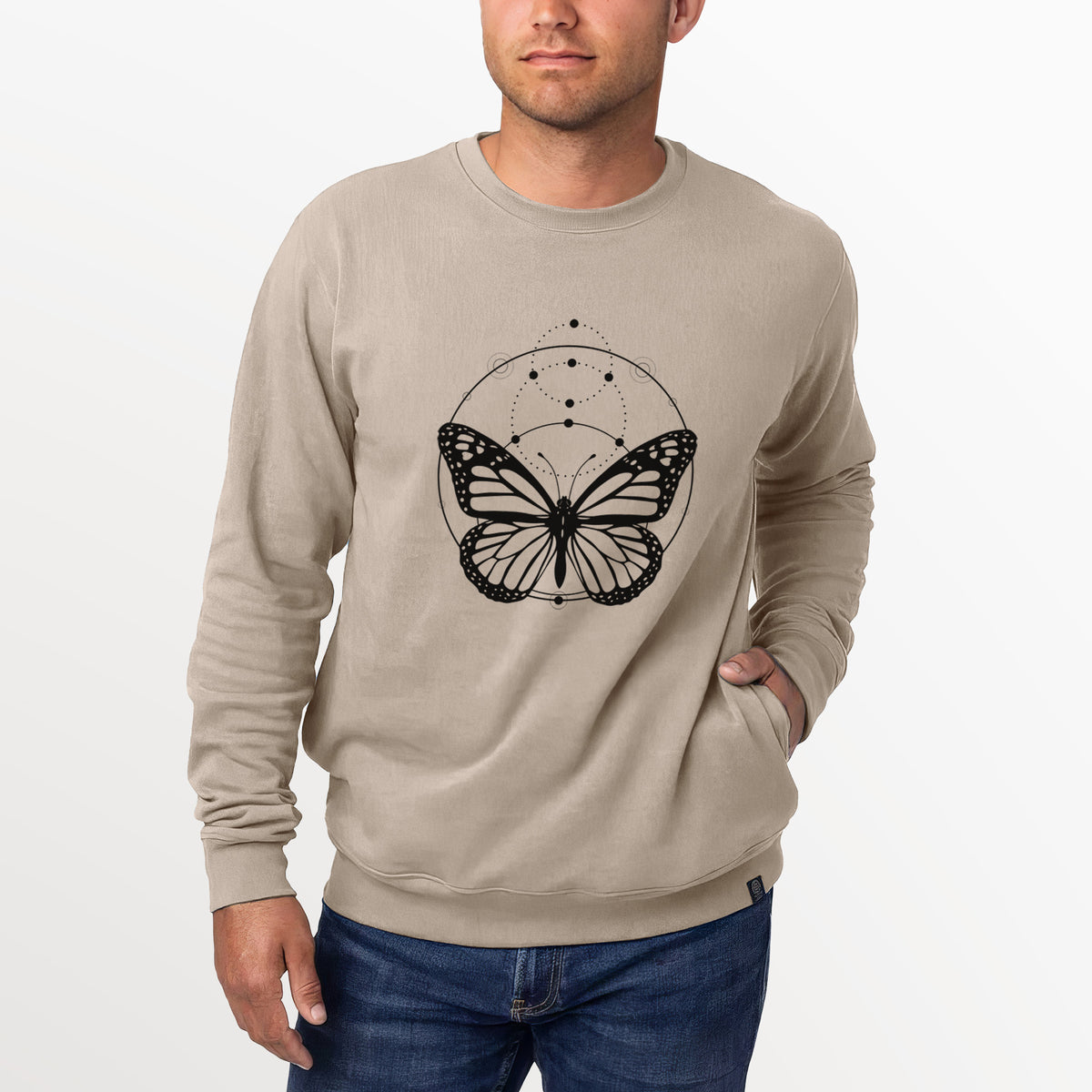 Monarch Symmetry  - Unisex Reclaimed Crewneck Sweatshirt