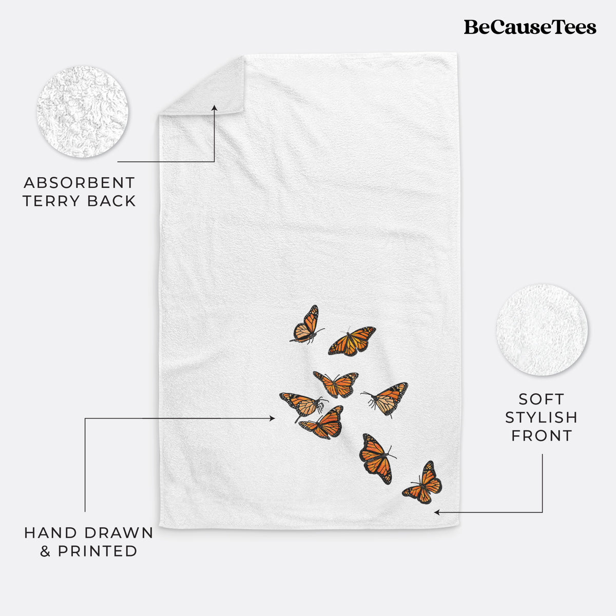 Monarch Migration - Premium Hand Towel