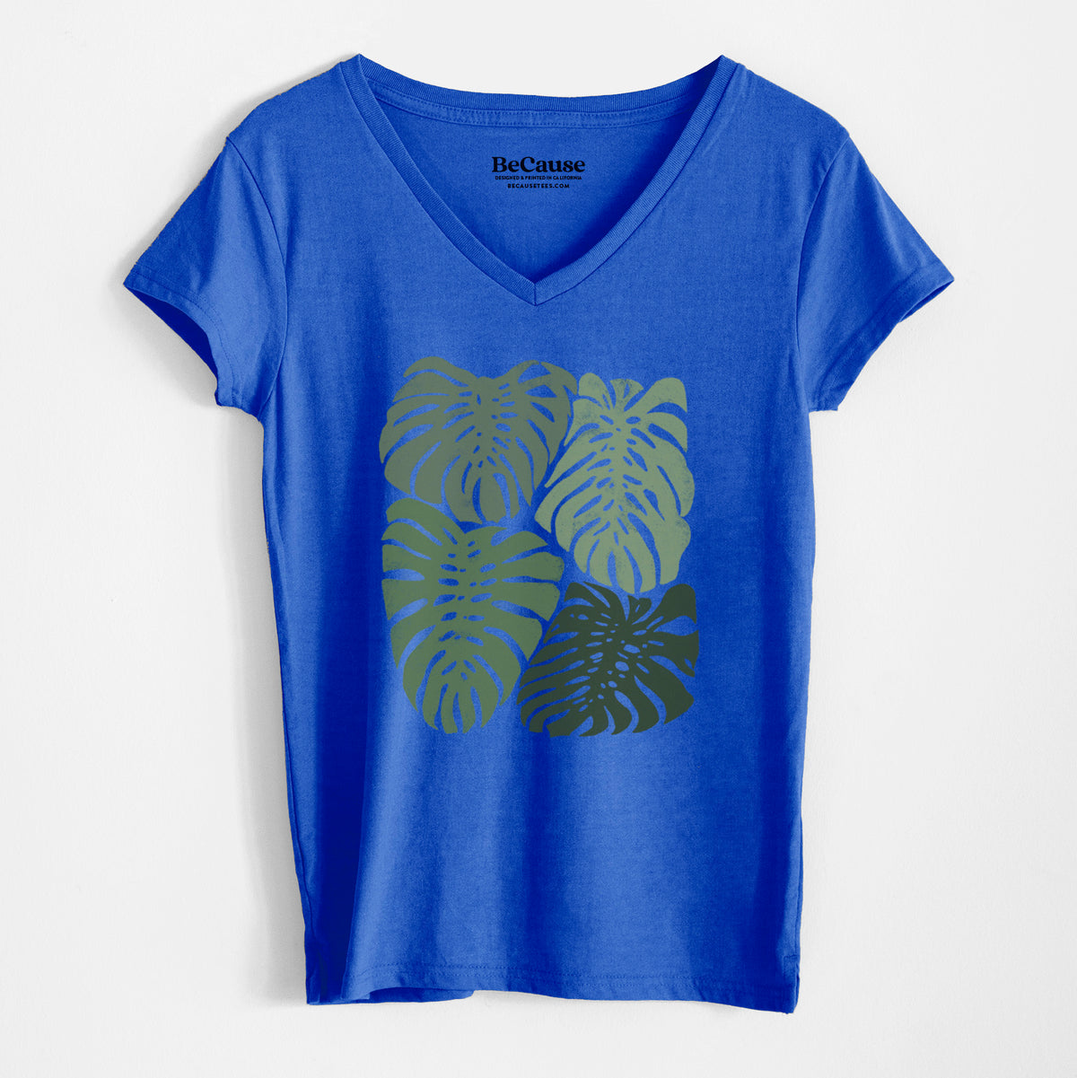 Monstera Vibes - Women&#39;s 100% Recycled V-neck