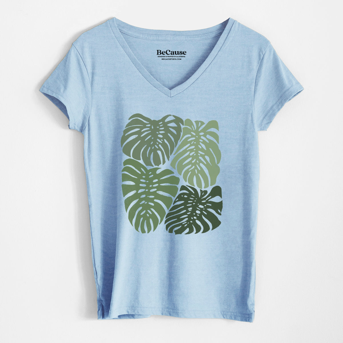 Monstera Vibes - Women&#39;s 100% Recycled V-neck