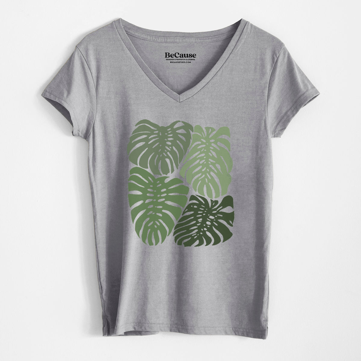 Monstera Vibes - Women&#39;s 100% Recycled V-neck