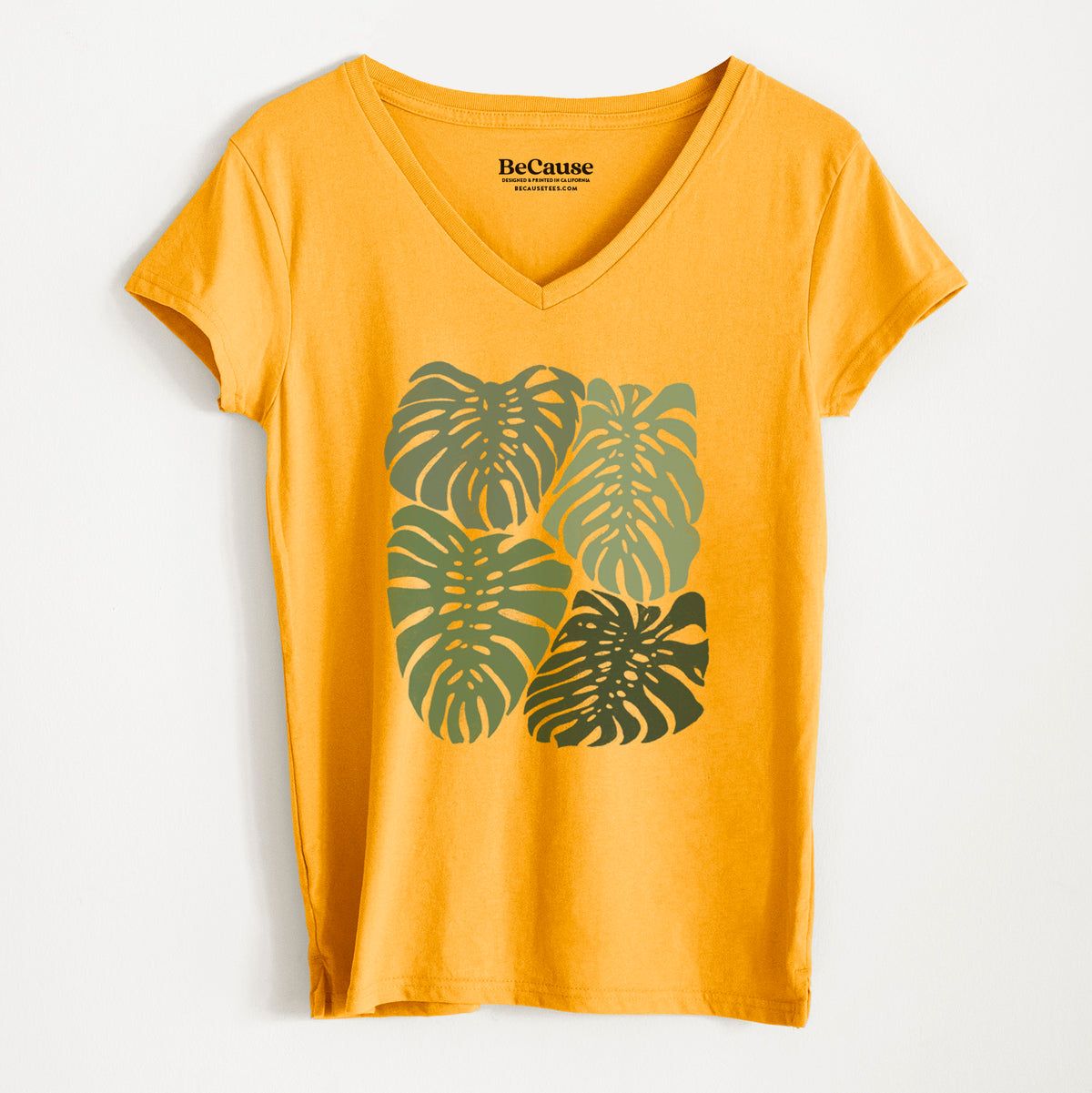 Monstera Vibes - Women&#39;s 100% Recycled V-neck