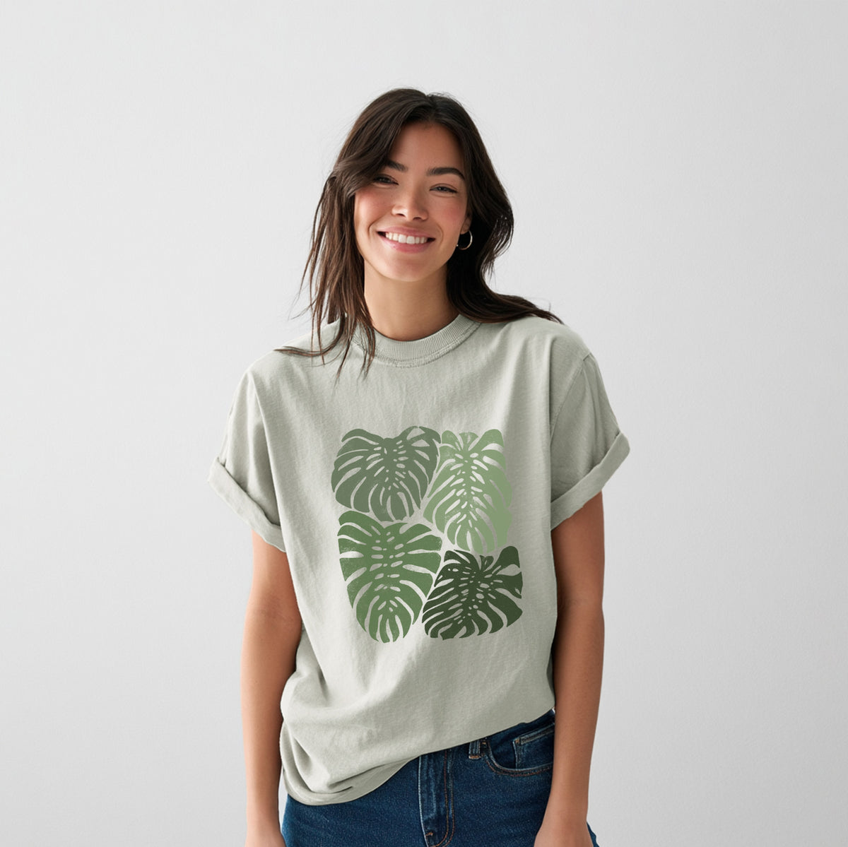 Monstera Vibes - Heavyweight Men&#39;s 100% Organic Cotton Tee