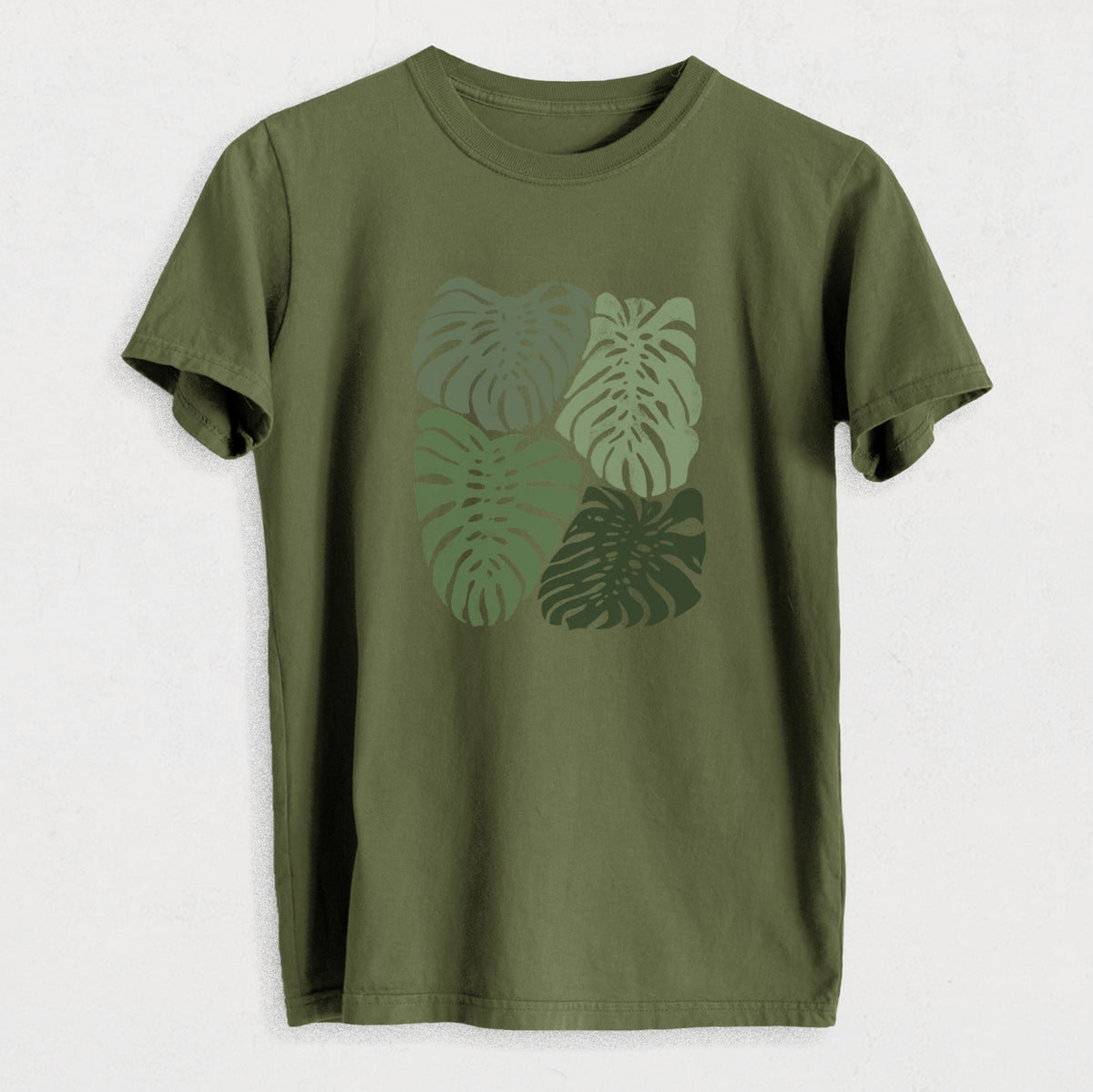Monstera Vibes - Heavyweight Men&#39;s 100% Organic Cotton Tee