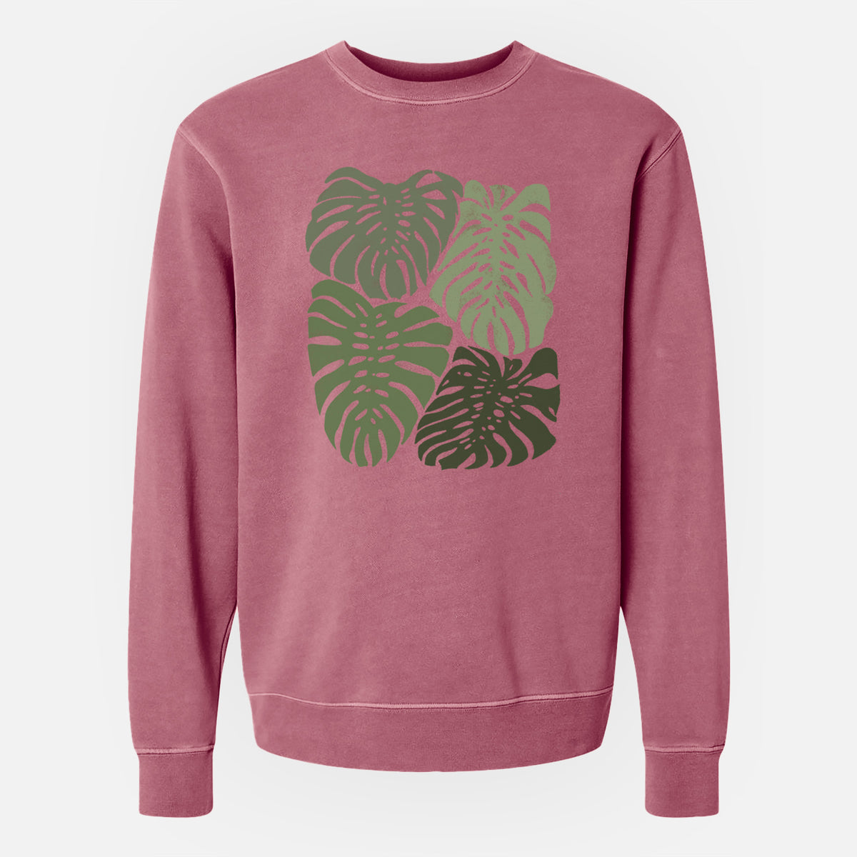 Monstera Vibes - Unisex Pigment Dyed Crew Sweatshirt