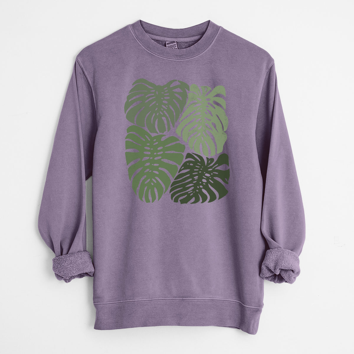 Monstera Vibes - Unisex Pigment Dyed Crew Sweatshirt