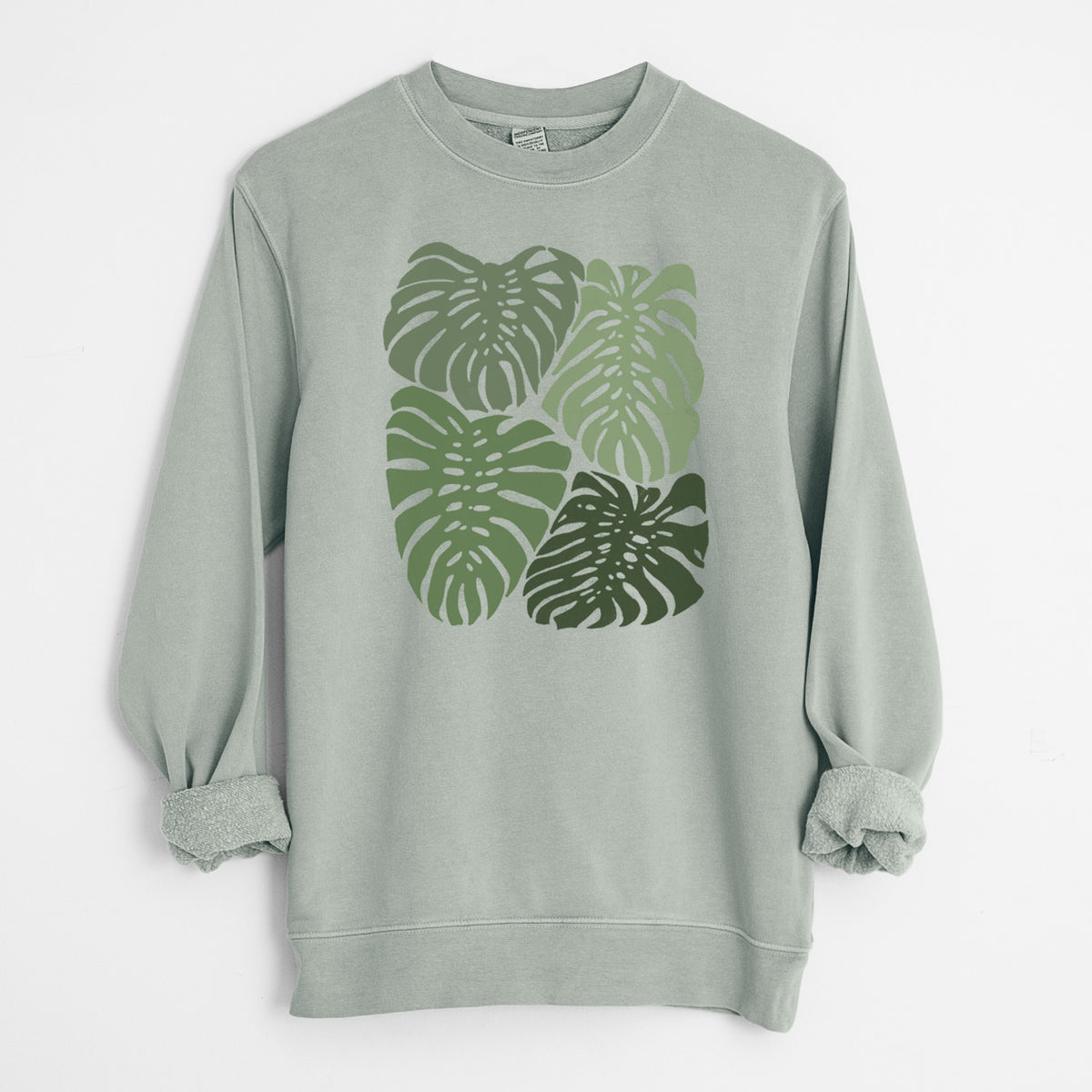 Monstera Vibes - Unisex Pigment Dyed Crew Sweatshirt