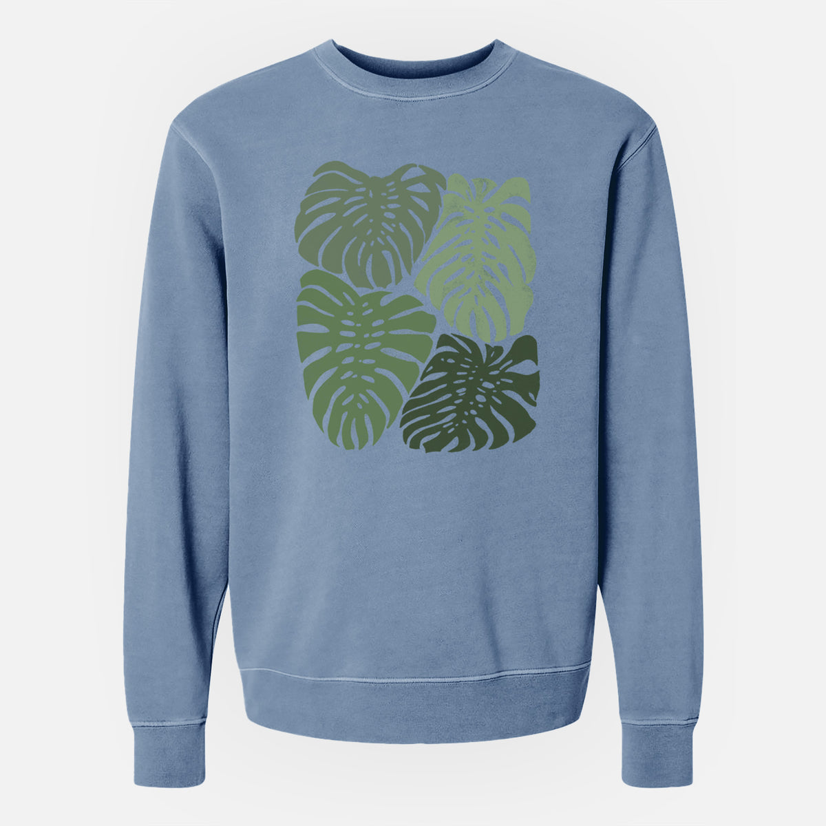 Monstera Vibes - Unisex Pigment Dyed Crew Sweatshirt