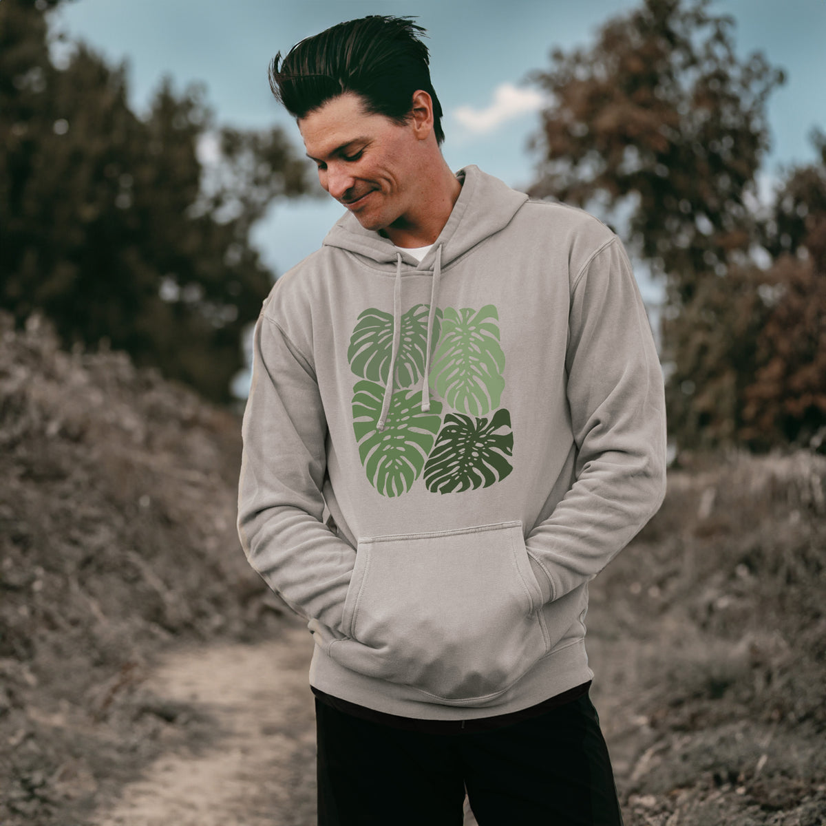 Monstera Vibes - Unisex Pigment Dyed Hoodie