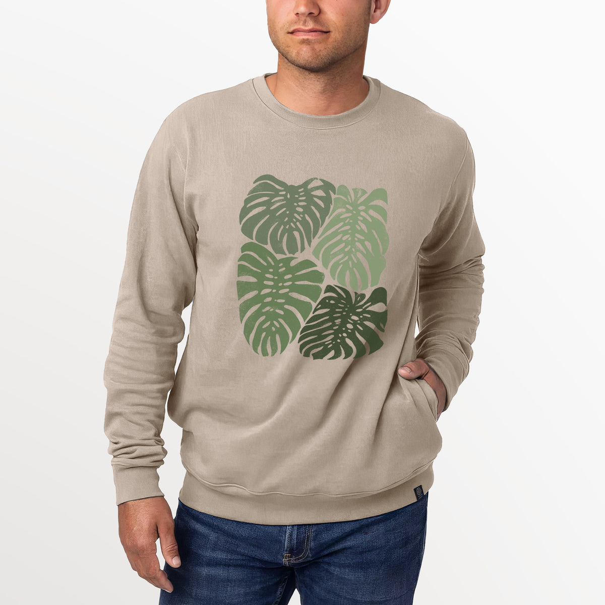 Monstera Vibes  - Unisex Reclaimed Crewneck Sweatshirt