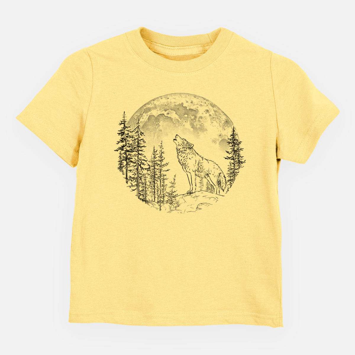 Wolf Howling at the Moon - Toddler/Youth Shirt