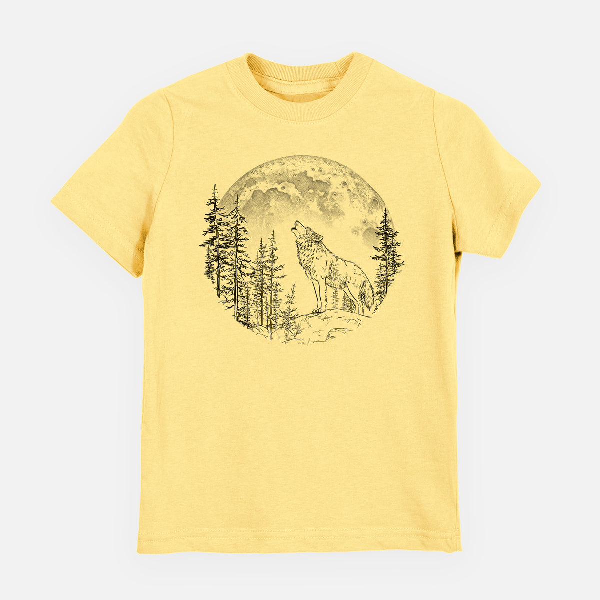 Wolf Howling at the Moon - Toddler/Youth Shirt