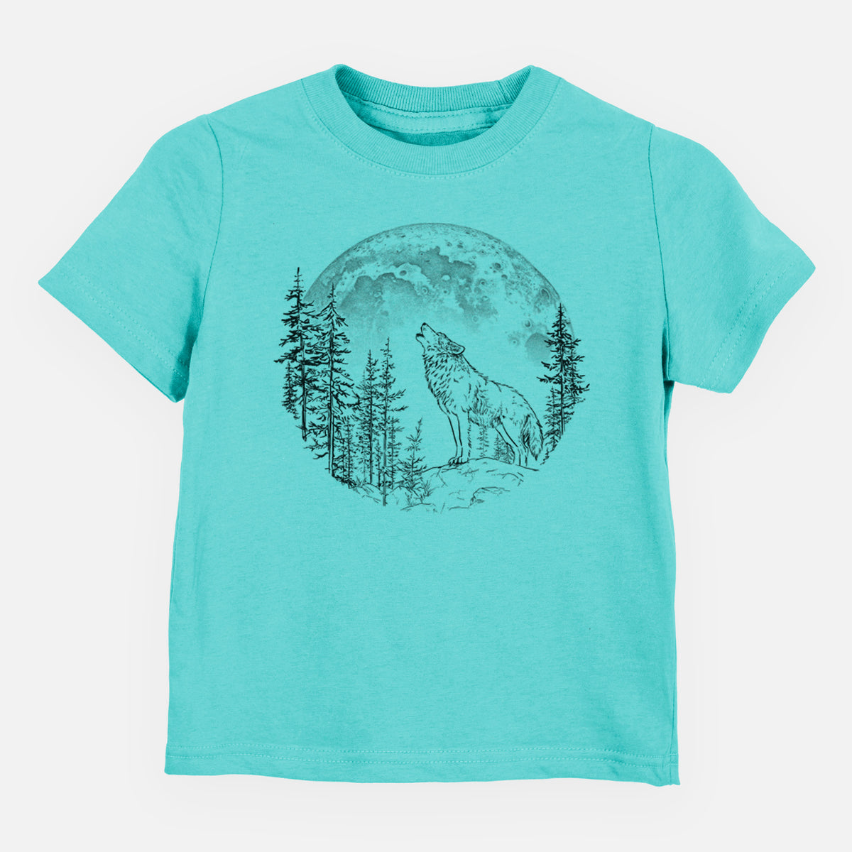 Wolf Howling at the Moon - Toddler/Youth Shirt