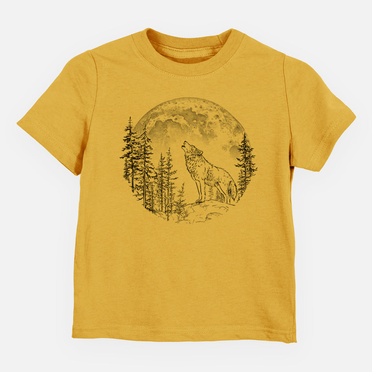 Wolf Howling at the Moon - Toddler/Youth Shirt