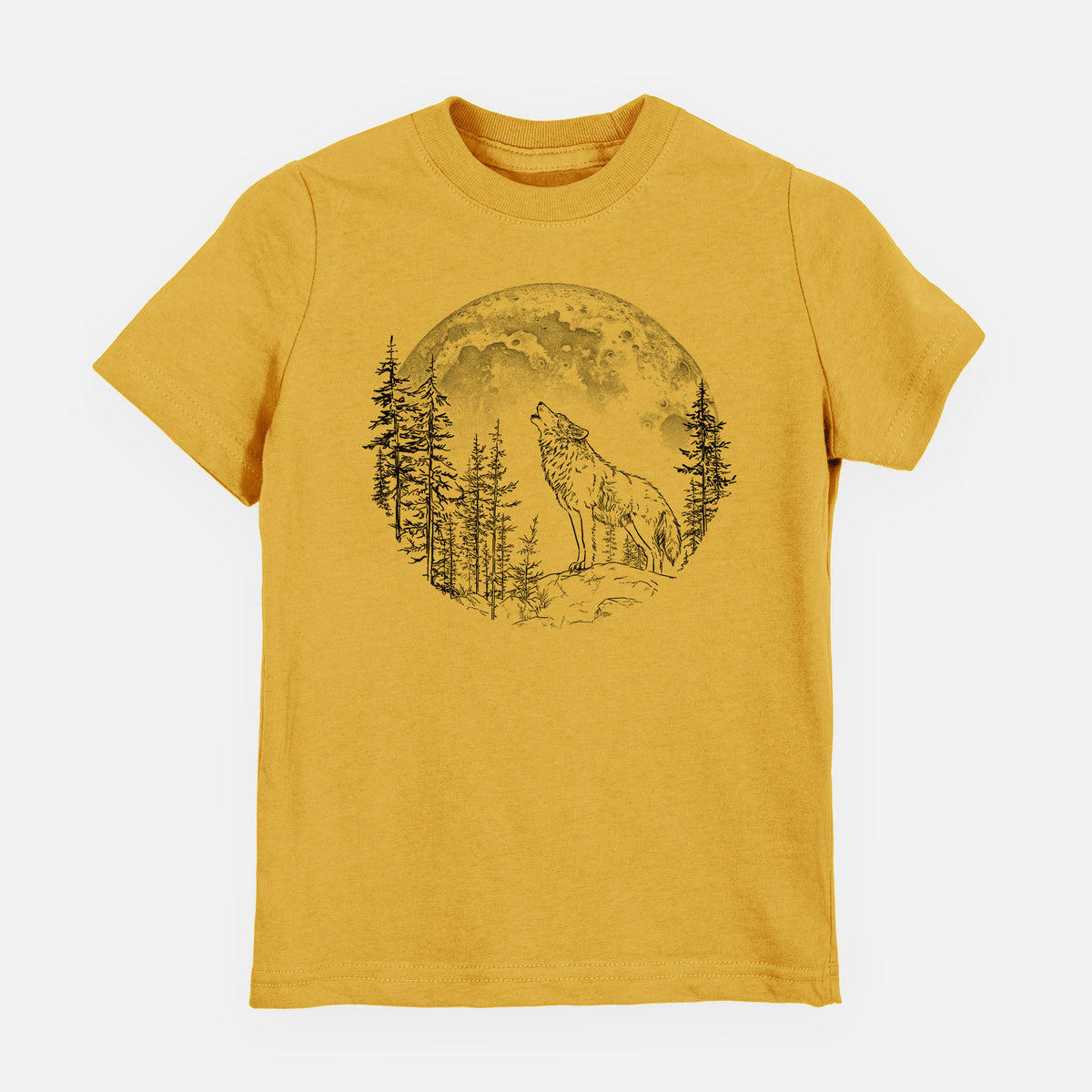 Wolf Howling at the Moon - Toddler/Youth Shirt