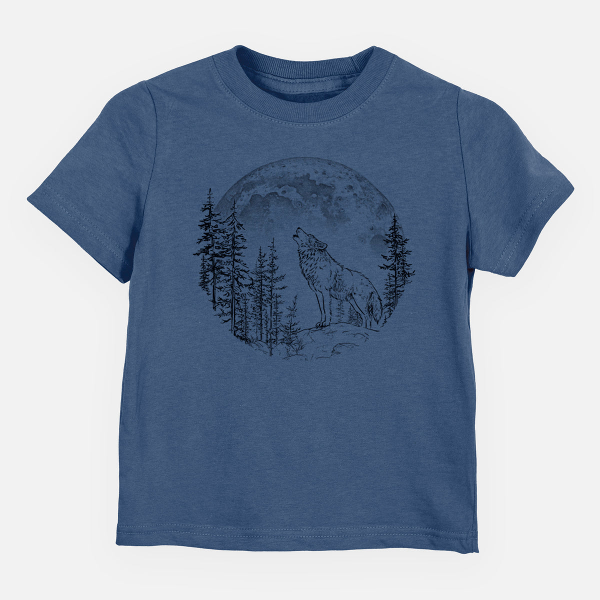 Wolf Howling at the Moon - Toddler/Youth Shirt