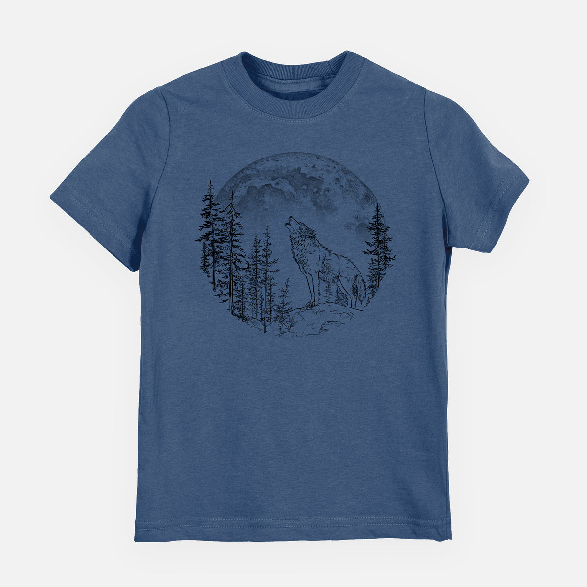 Wolf Howling at the Moon - Toddler/Youth Shirt