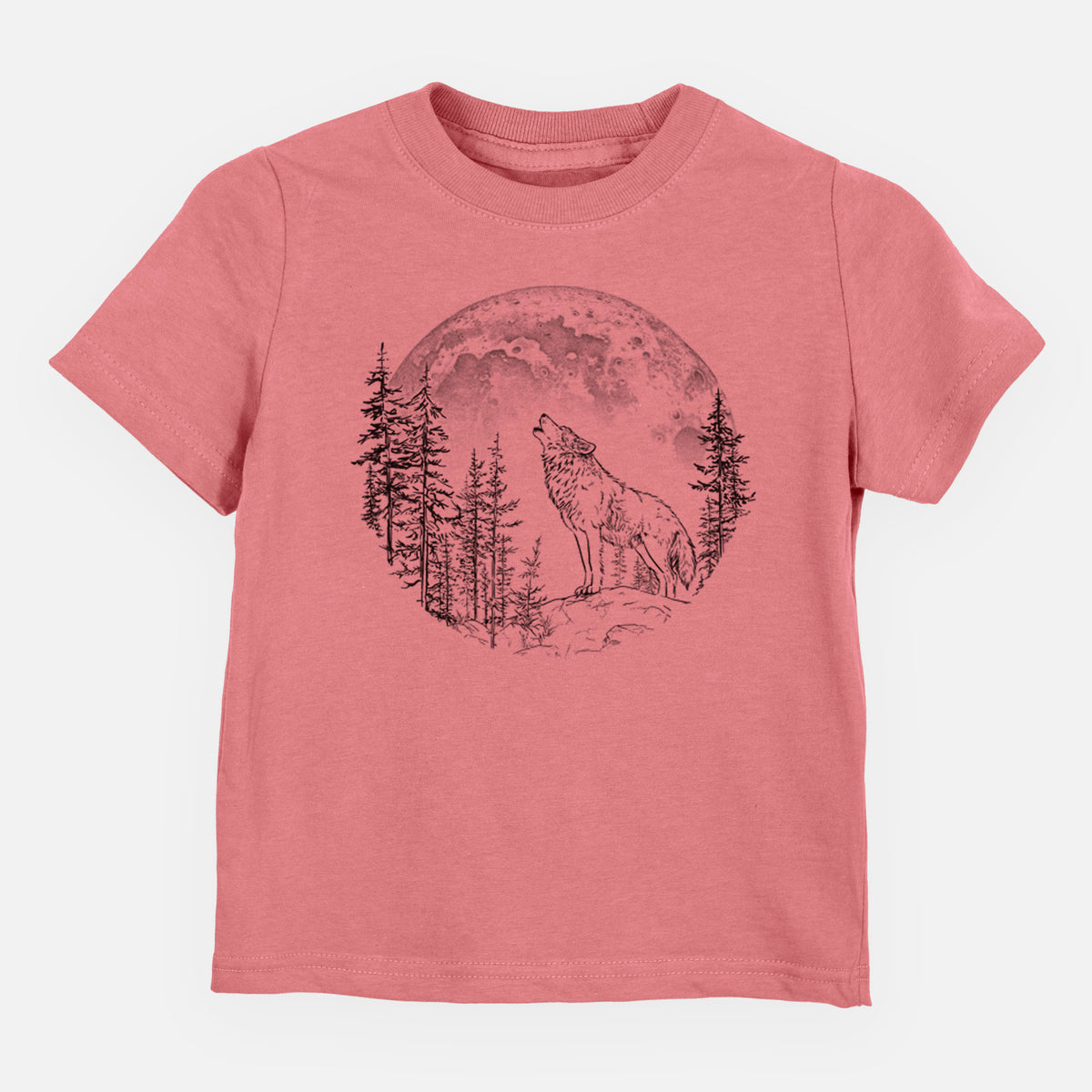 Wolf Howling at the Moon - Toddler/Youth Shirt