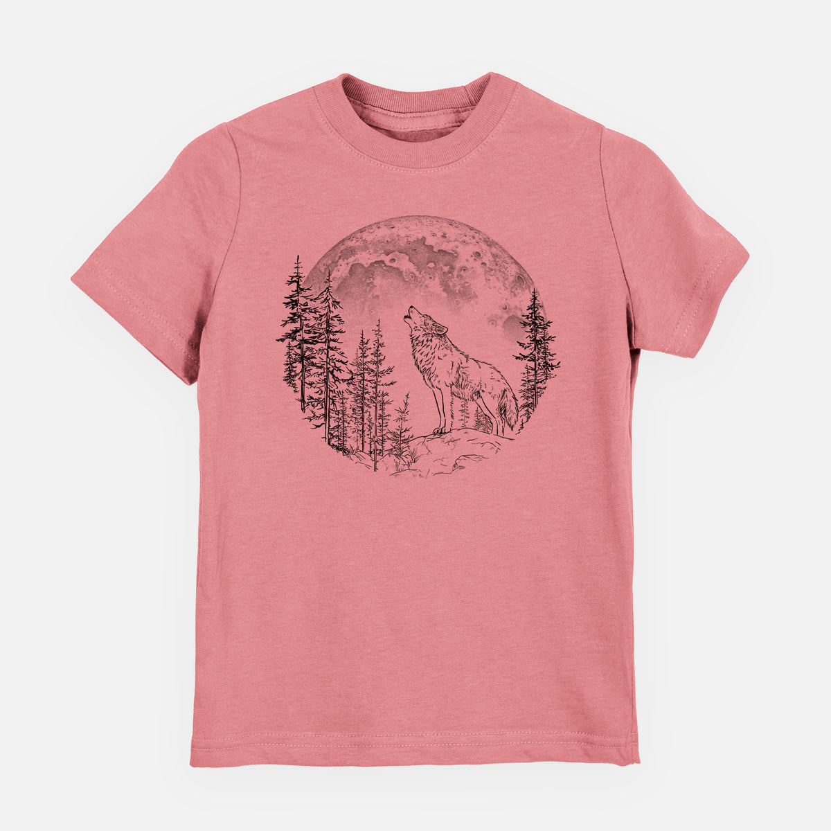 Wolf Howling at the Moon - Toddler/Youth Shirt