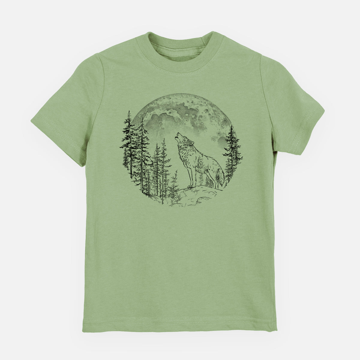 Wolf Howling at the Moon - Toddler/Youth Shirt
