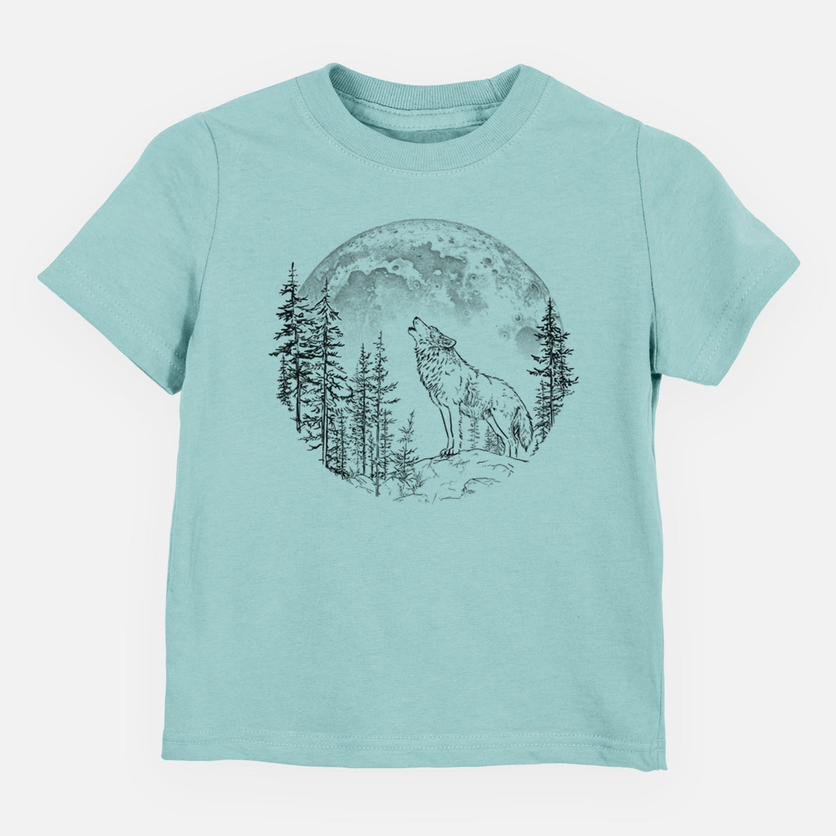 Wolf Howling at the Moon - Toddler/Youth Shirt