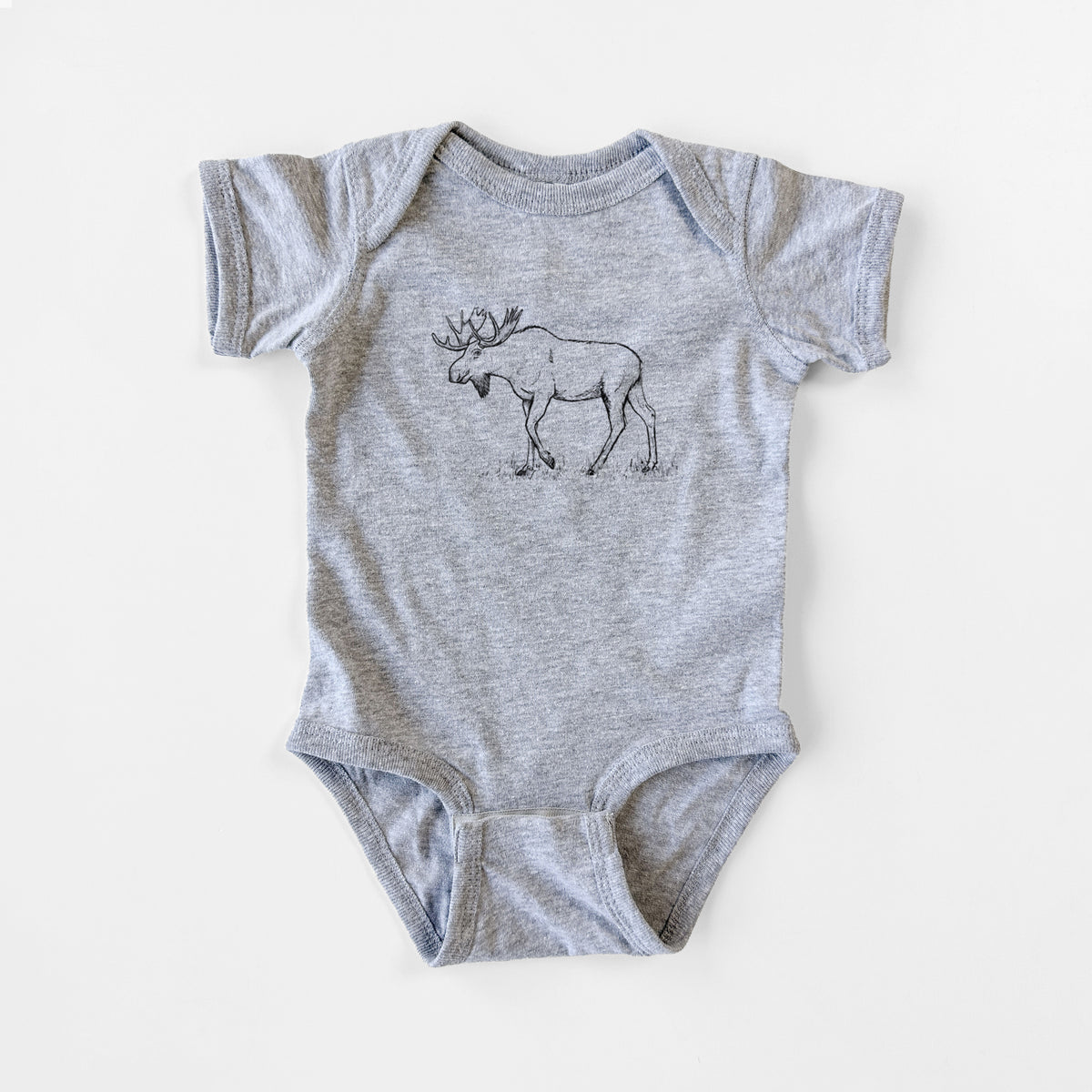 Bull Moose - Alces alces - Baby Fine Jersey Bodysuit
