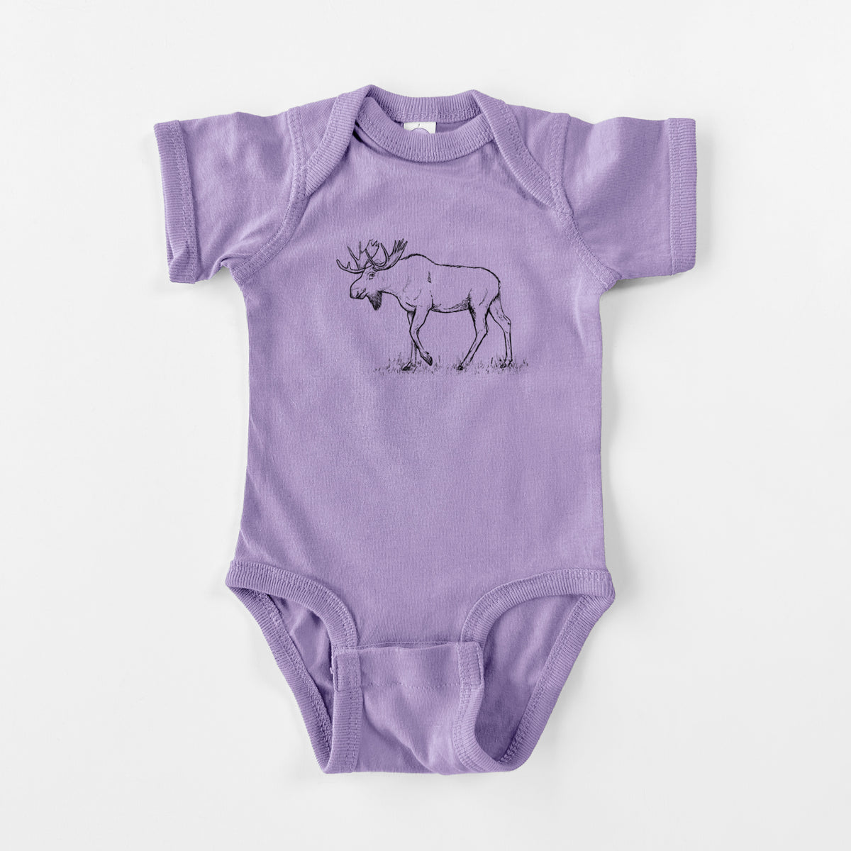 Bull Moose - Alces alces - Baby Fine Jersey Bodysuit