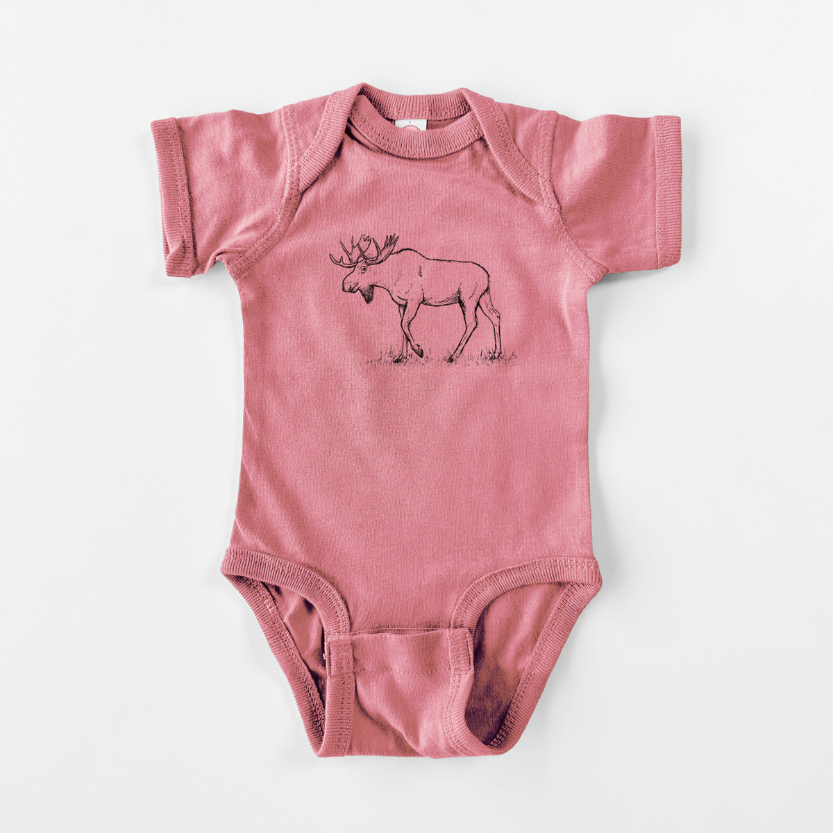 Bull Moose - Alces alces - Baby Fine Jersey Bodysuit