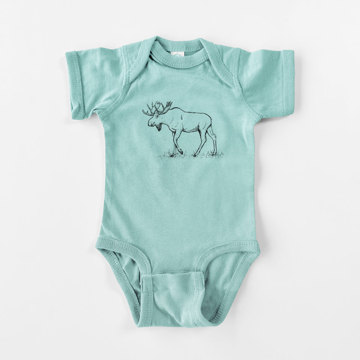 Bull Moose - Alces alces - Baby Fine Jersey Bodysuit