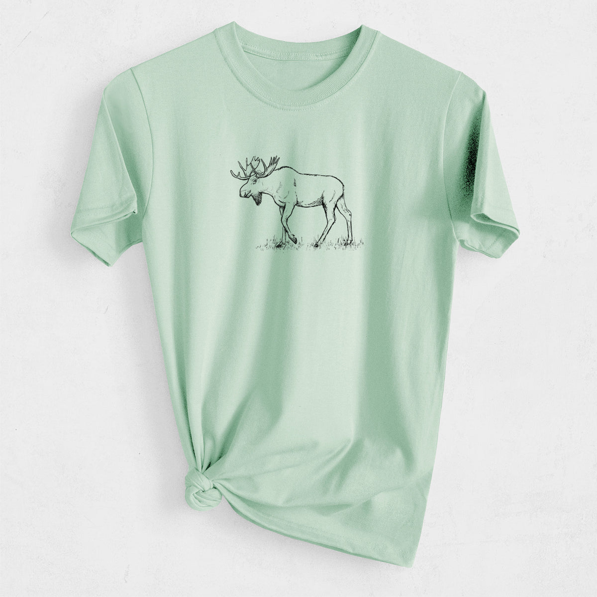 Bull Moose - Alces alces - Heavyweight Men&#39;s 100% Organic Cotton Tee