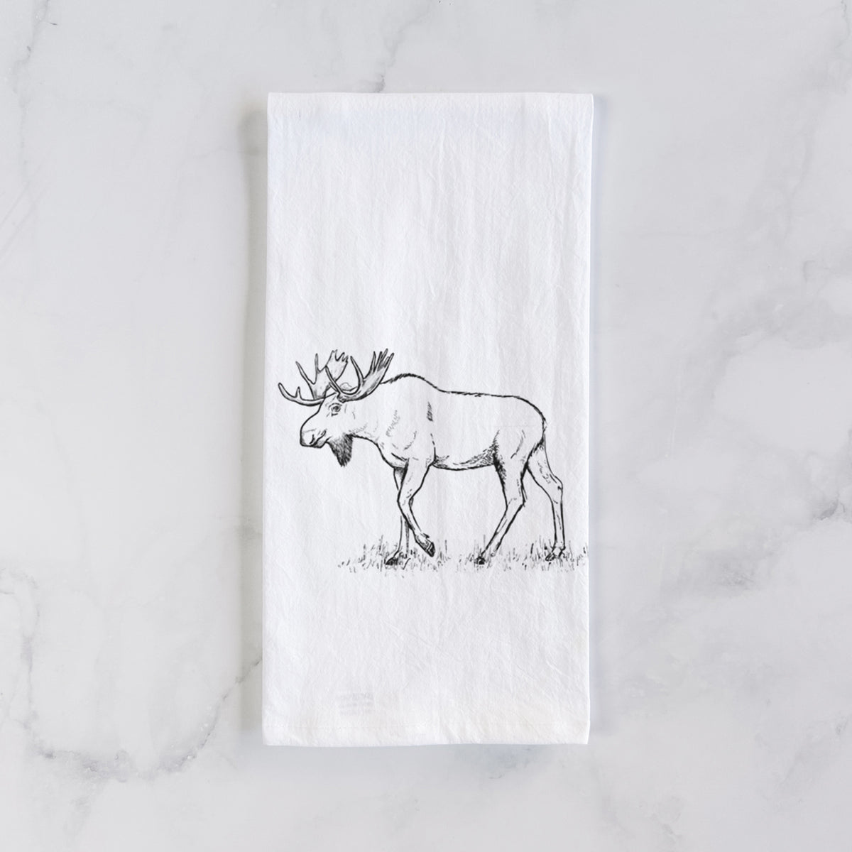 Bull Moose - Alces alces Tea Towel