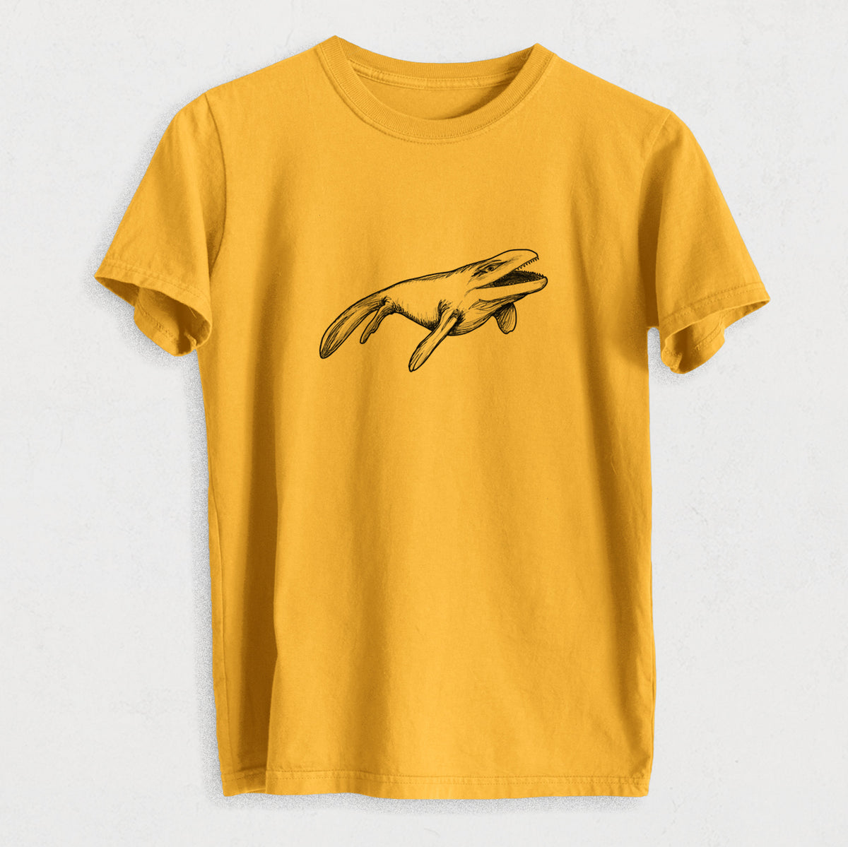 Mosasaur - Mosasaurus Hoffmani - Heavyweight Men&#39;s 100% Organic Cotton Tee