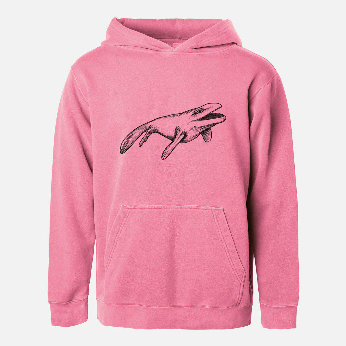 Mosasaur - Mosasaurus Hoffmani - Youth Pigment Dyed Hoodie