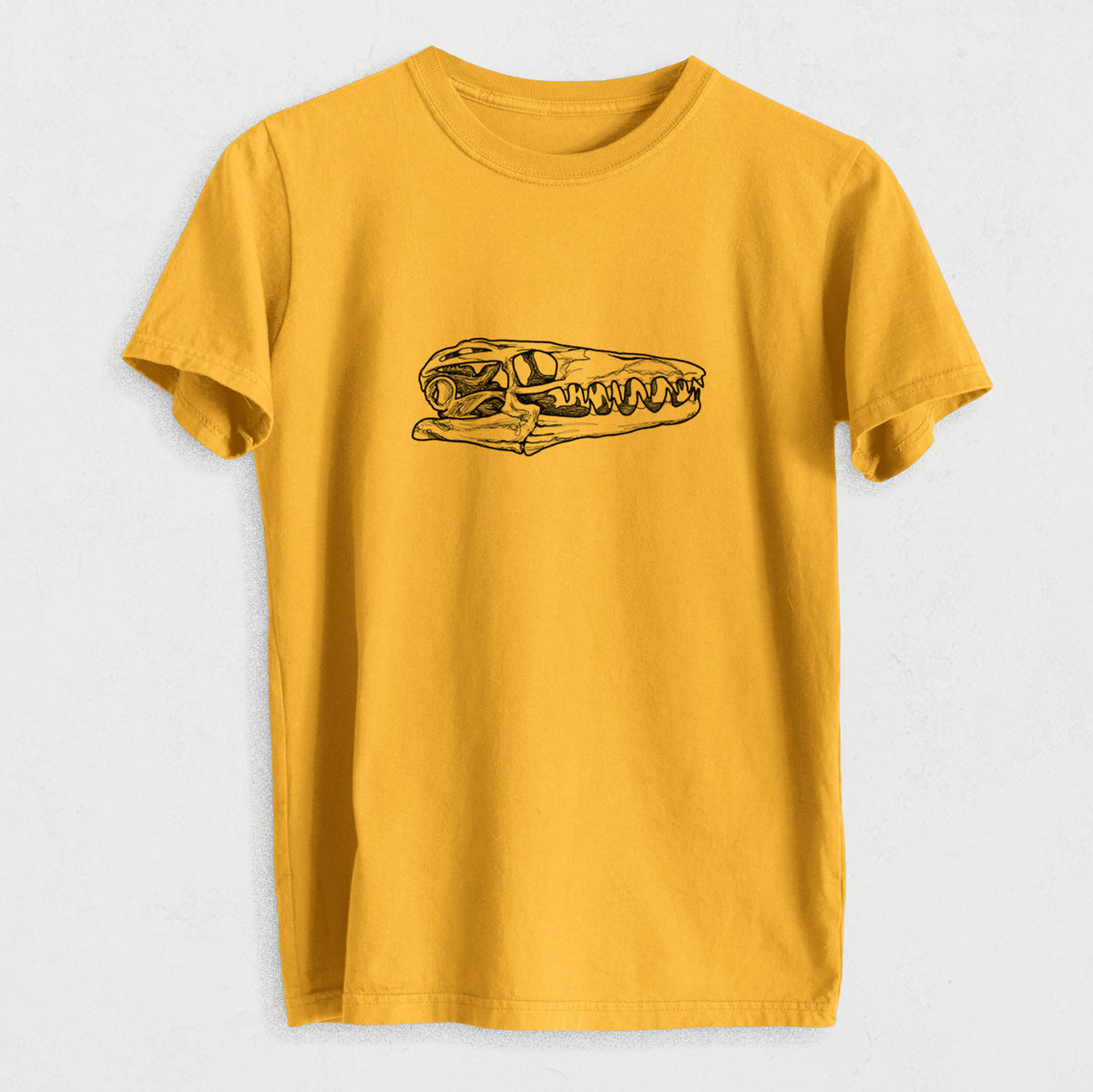 Mosasaur Skull - Heavyweight Men&#39;s 100% Organic Cotton Tee