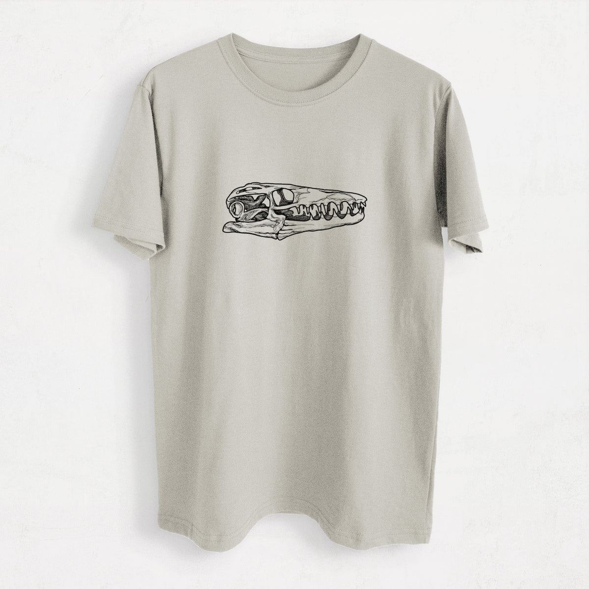 Mosasaur Skull - Heavyweight Men&#39;s 100% Organic Cotton Tee