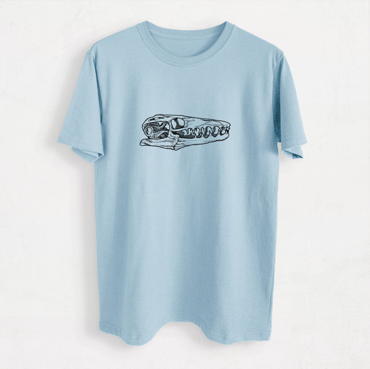 Mosasaur Skull - Heavyweight Men&#39;s 100% Organic Cotton Tee