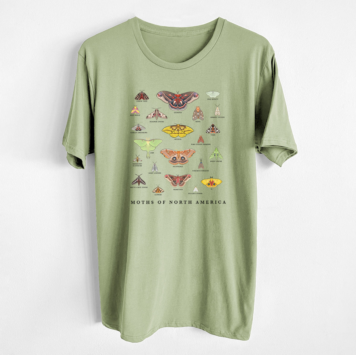 Moths of North America - Unisex Crewneck - Made in USA - 100% Organic Cotton