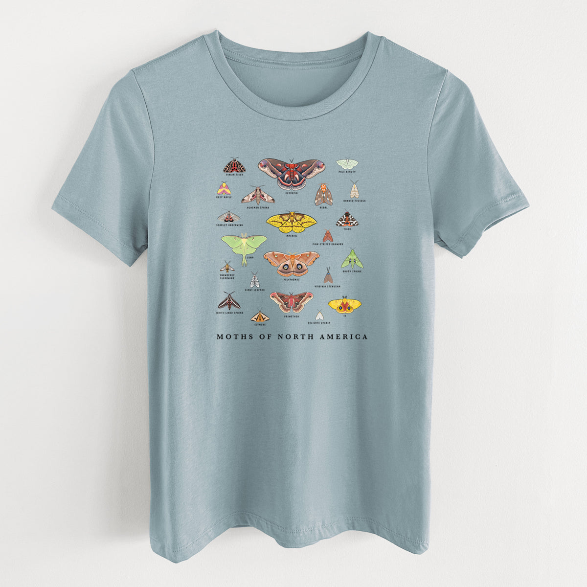 Moths of North America - Women&#39;s Lightweight Relaxed Fit 100% Cotton Crewneck