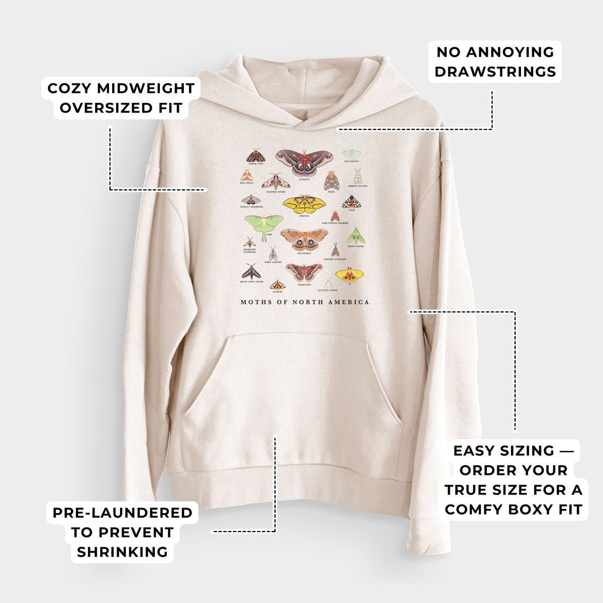 Moths of North America  - Bodega Midweight Hoodie