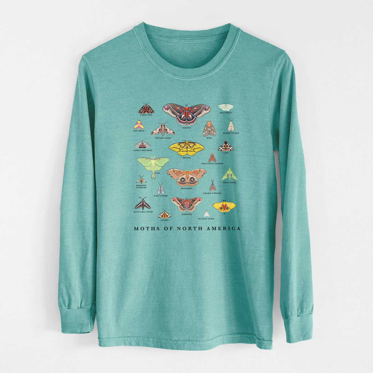 Moths of North America - Heavyweight 100% Cotton Long Sleeve