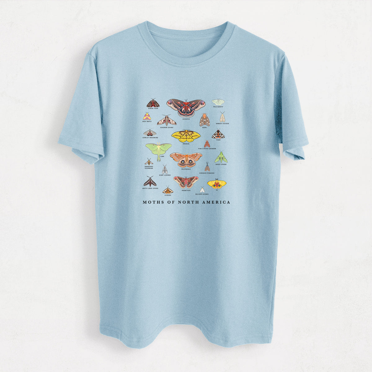 Moths of North America - Heavyweight Men&#39;s 100% Organic Cotton Tee