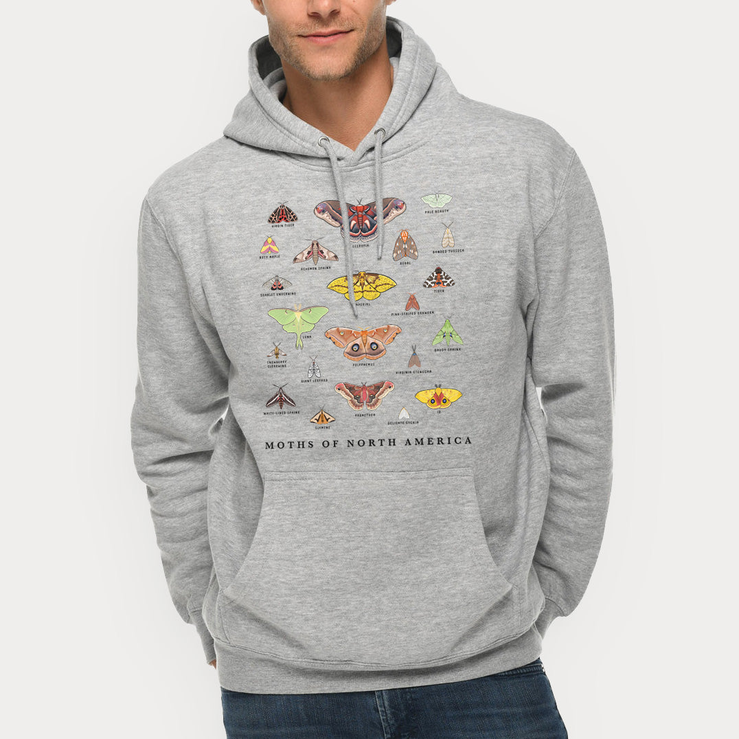 Moths of North America  - Mid-Weight Unisex Premium Blend Hoodie