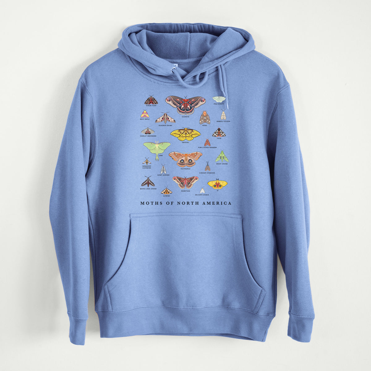 Moths of North America  - Mid-Weight Unisex Premium Blend Hoodie