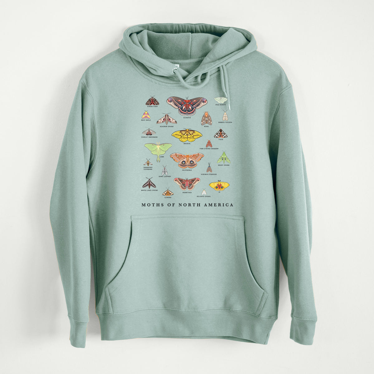 Moths of North America  - Mid-Weight Unisex Premium Blend Hoodie