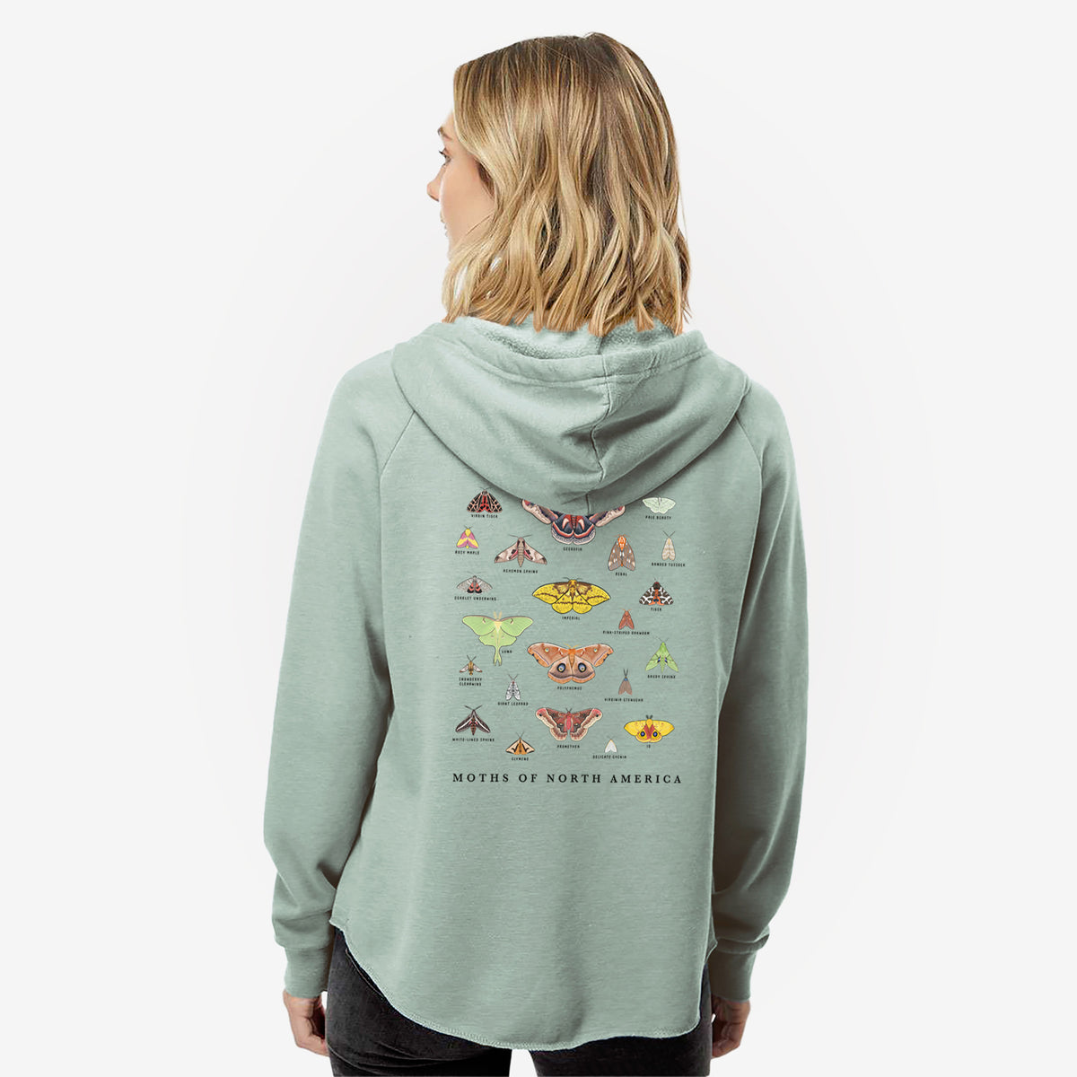 Moths of North America - Women&#39;s Cali Wave Zip-Up Sweatshirt