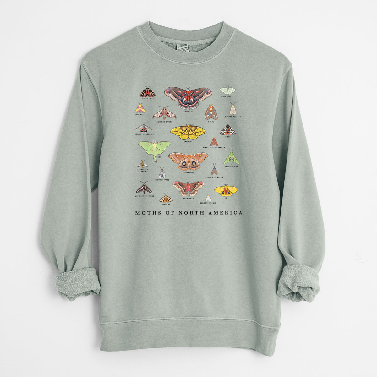 Moths of North America - Unisex Pigment Dyed Crew Sweatshirt