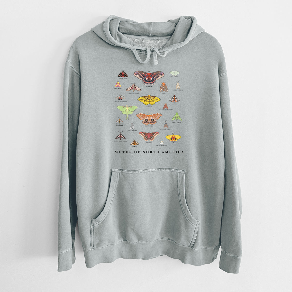 Moths of North America - Unisex Pigment Dyed Hoodie