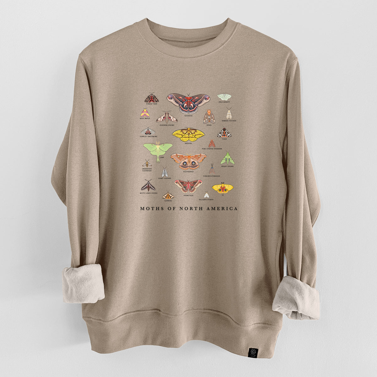 Moths of North America  - Unisex Reclaimed Crewneck Sweatshirt