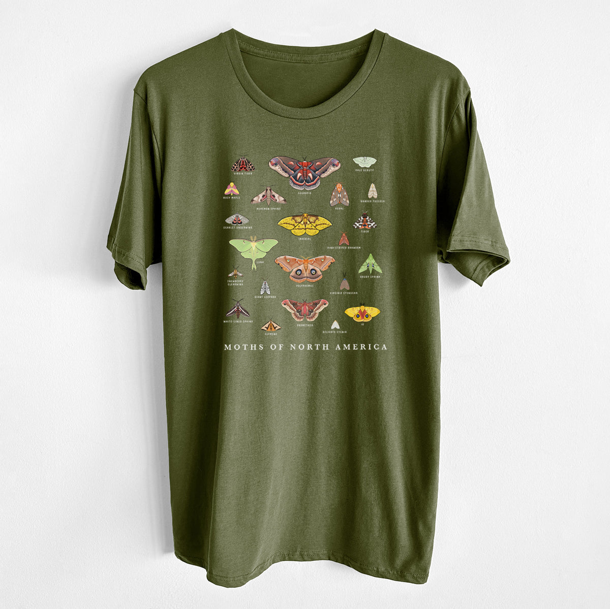 Moths of North America - Unisex Crewneck - Made in USA - 100% Organic Cotton