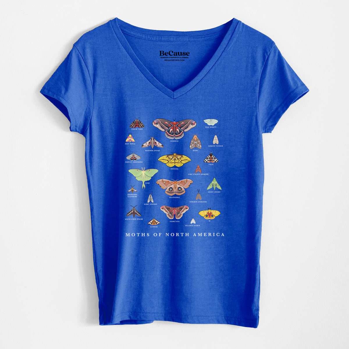 Moths of North America - Women&#39;s 100% Recycled V-neck